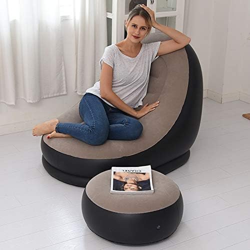 Single Size Inflatable Lounge Chair with Footstool