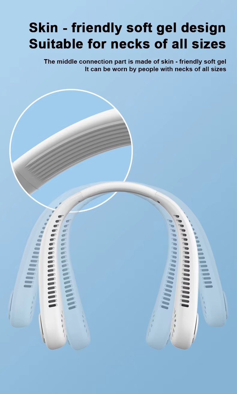 Vaneless Hanging Neck Fan – Model X9 | USB Rechargeable | Hands-Free Wearable Fan