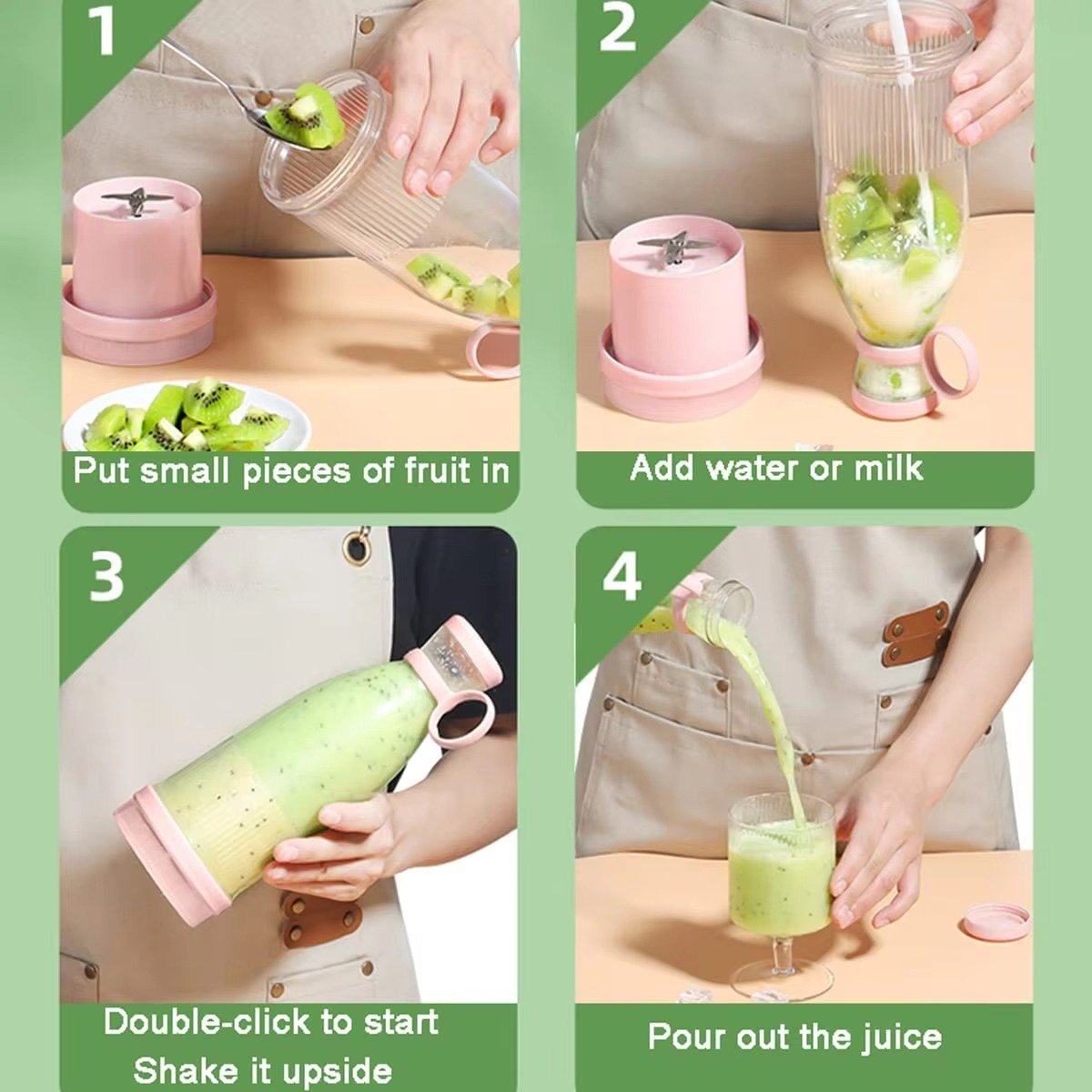 Mini Juicer 6 Sharp Blades 350ml