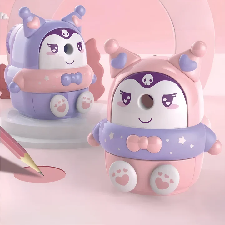 utest Kuromi Pencil Sharpener Cute Kawaii School Stationery for Student Children Gift -01 Pc. Mix Colour