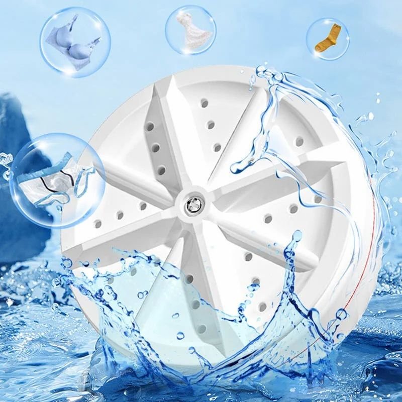White Mini Turbine Washing Machine