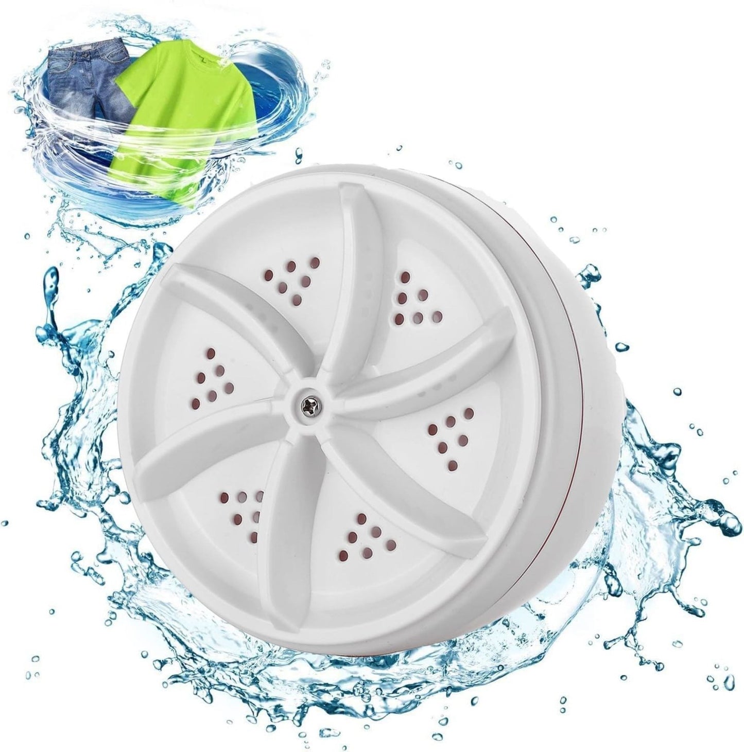 White Mini Turbine Washing Machine