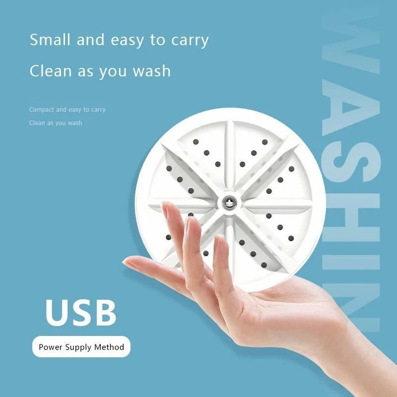 White Mini Turbine Washing Machine