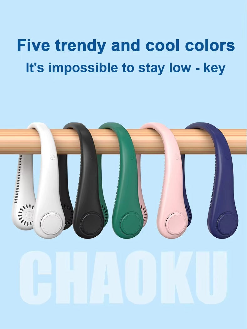 Vaneless Hanging Neck Fan – Model X9 | USB Rechargeable | Hands-Free Wearable Fan
