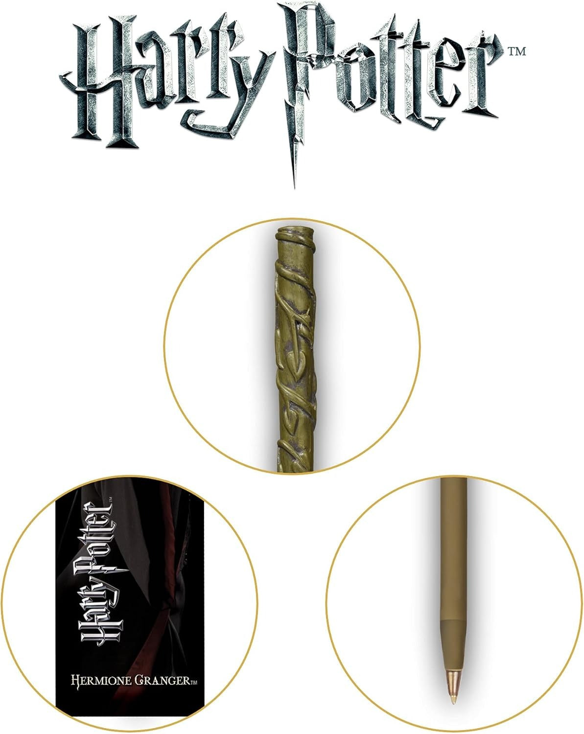 Hermione Wand Pen and Bookmark - Harry Potter Collectible