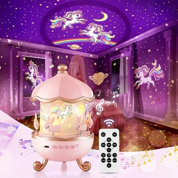 Bunny's Carousel  Magical LED Night Light Projector Lamp