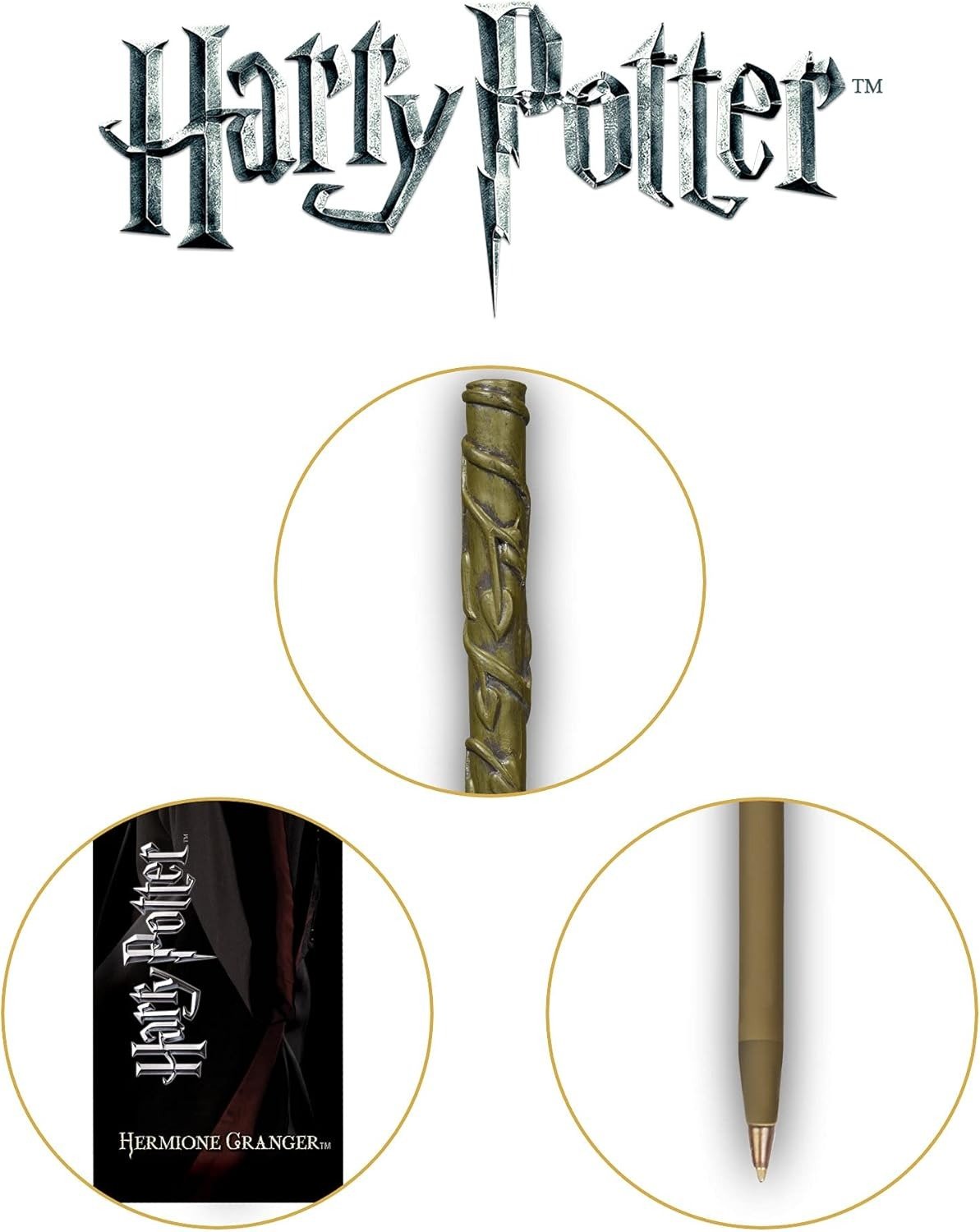 Hermione Wand Pen and Bookmark - Harry Potter Collectible