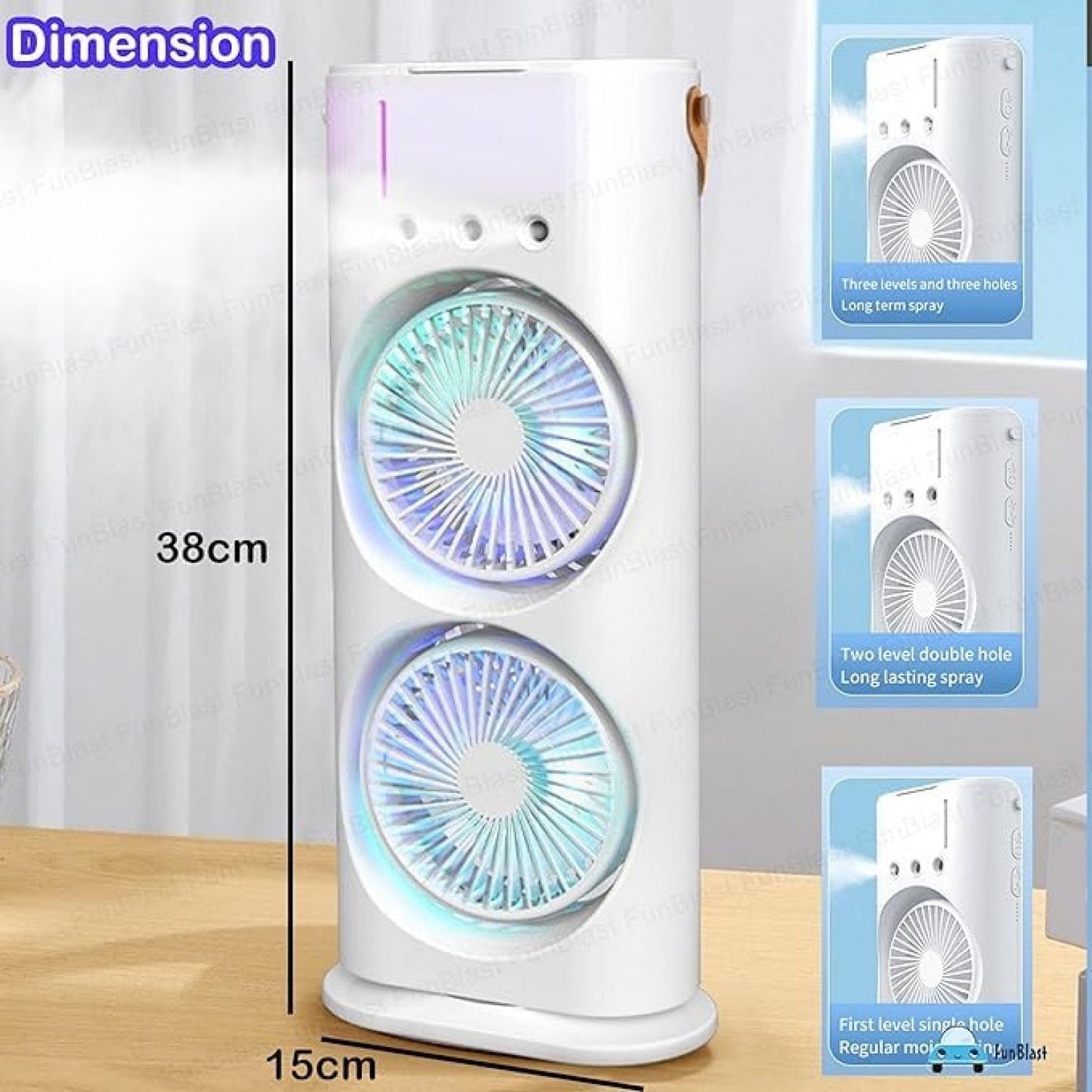 Double-Ended Spray Fan – Dual Mist & Cool Breeze for Ultimate Comfort