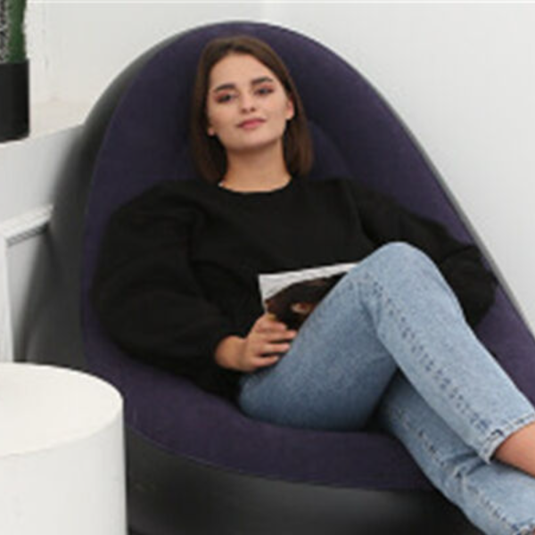 Single Size Inflatable Lounge Chair with Footstool