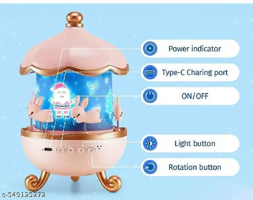 Bunny's Carousel  Magical LED Night Light Projector Lamp