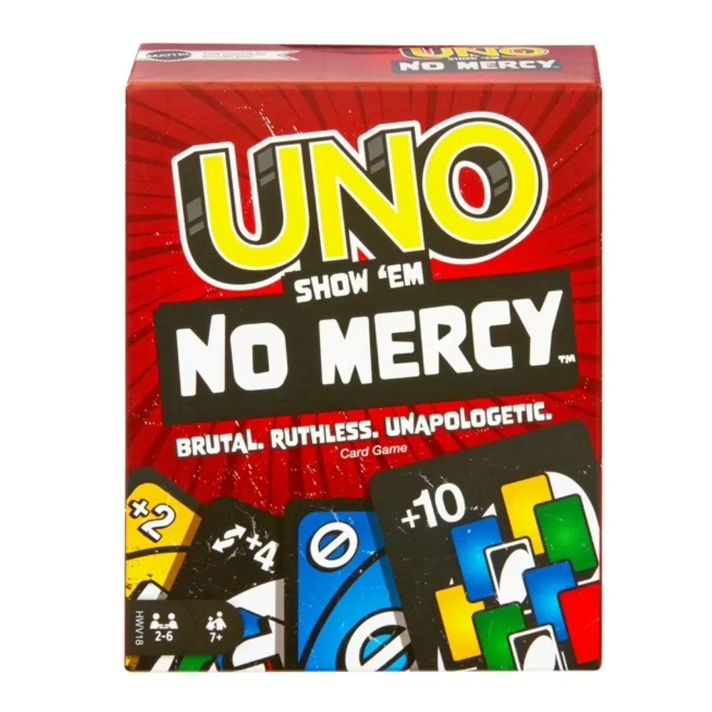 UNO - Show No Mercy Card Game Fast-Paced Fun for All Ages (Pack of 1)