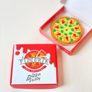 Pizza Slice Puzzle Eraser – Fun Pizza-Shaped Eraser in Mini Pizza Box