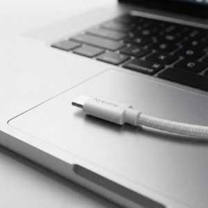 Nyloomy USB Type C Cable (1m) – Fast Charging USB-A to USB-C Cord [Data Sync] Compatible with iPhone 16/15, Samsung Galaxy S24/S23, Pixel, iPad & Android Devices – Includes Travel Case (White)